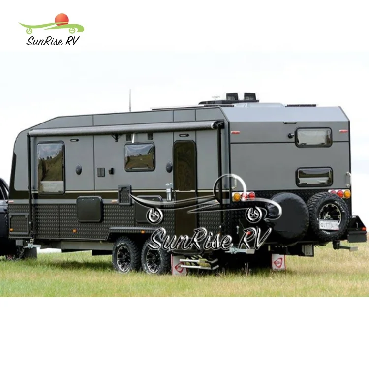 RV camper дом на колесах 4x4 внедорожные Семейные караваны для продажи с койками 22-футовый Гибридный караван роскошный туристический прицеп