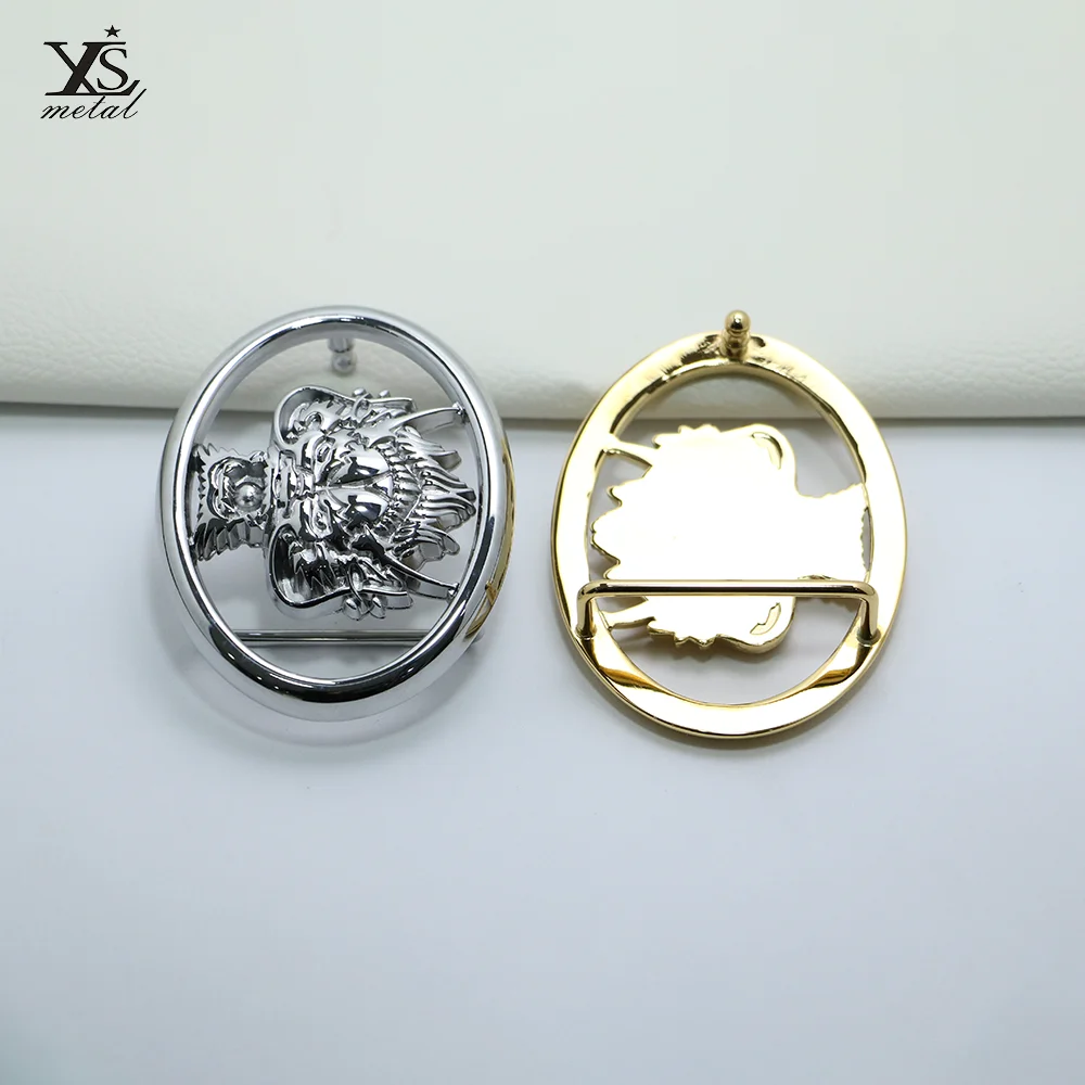 High quality plating belt waist strap buckle hardware hollow logo alloy belt buckles wholesale