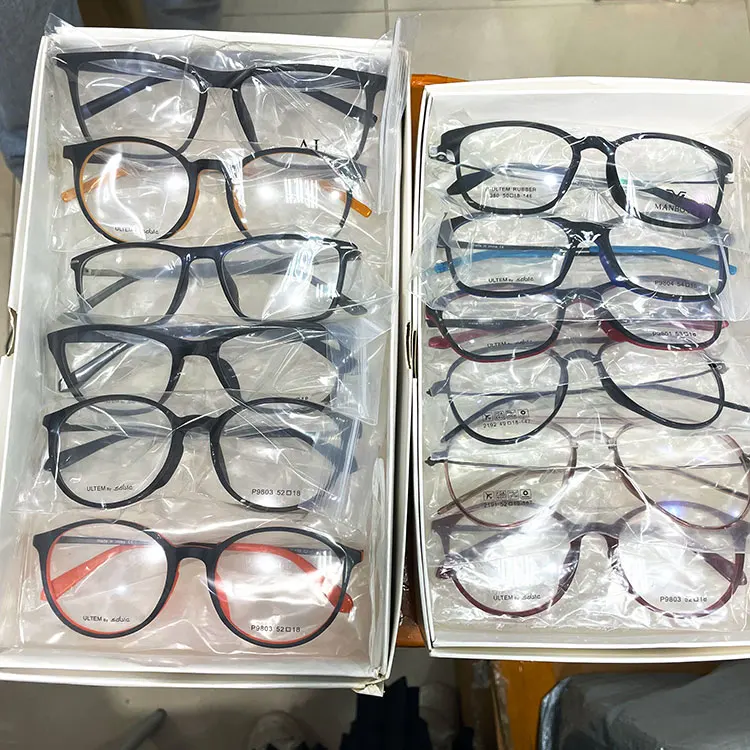 Metal Mixed Acetate Alloy Metal Tr90 Designer Eyeglasses Frames for Women Handmade Frame Clear Stock Eyewear