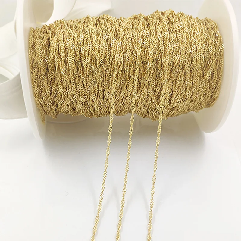 factory wholesale High quality 14k gold plating brass jewelry chain