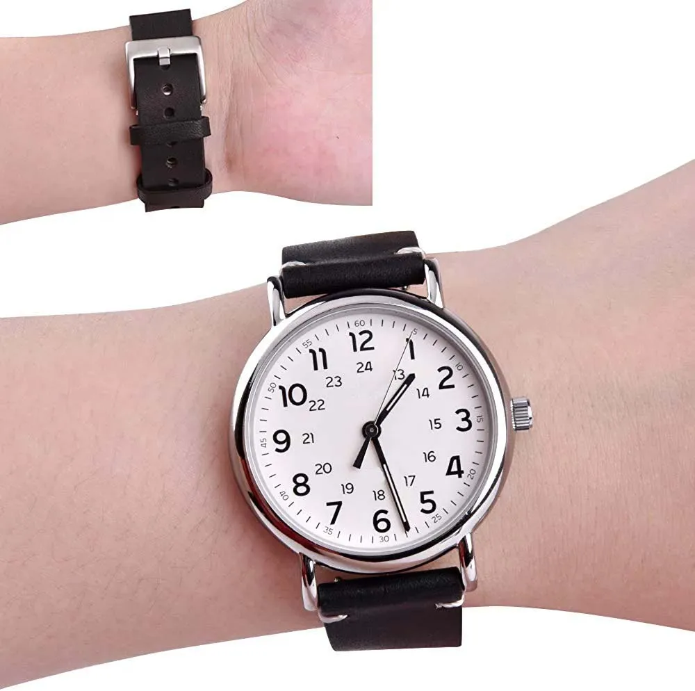 OEM Fashion 20mm 22mm 24mm quick Release Crazy Horse Leather Watch Band for men and women watches