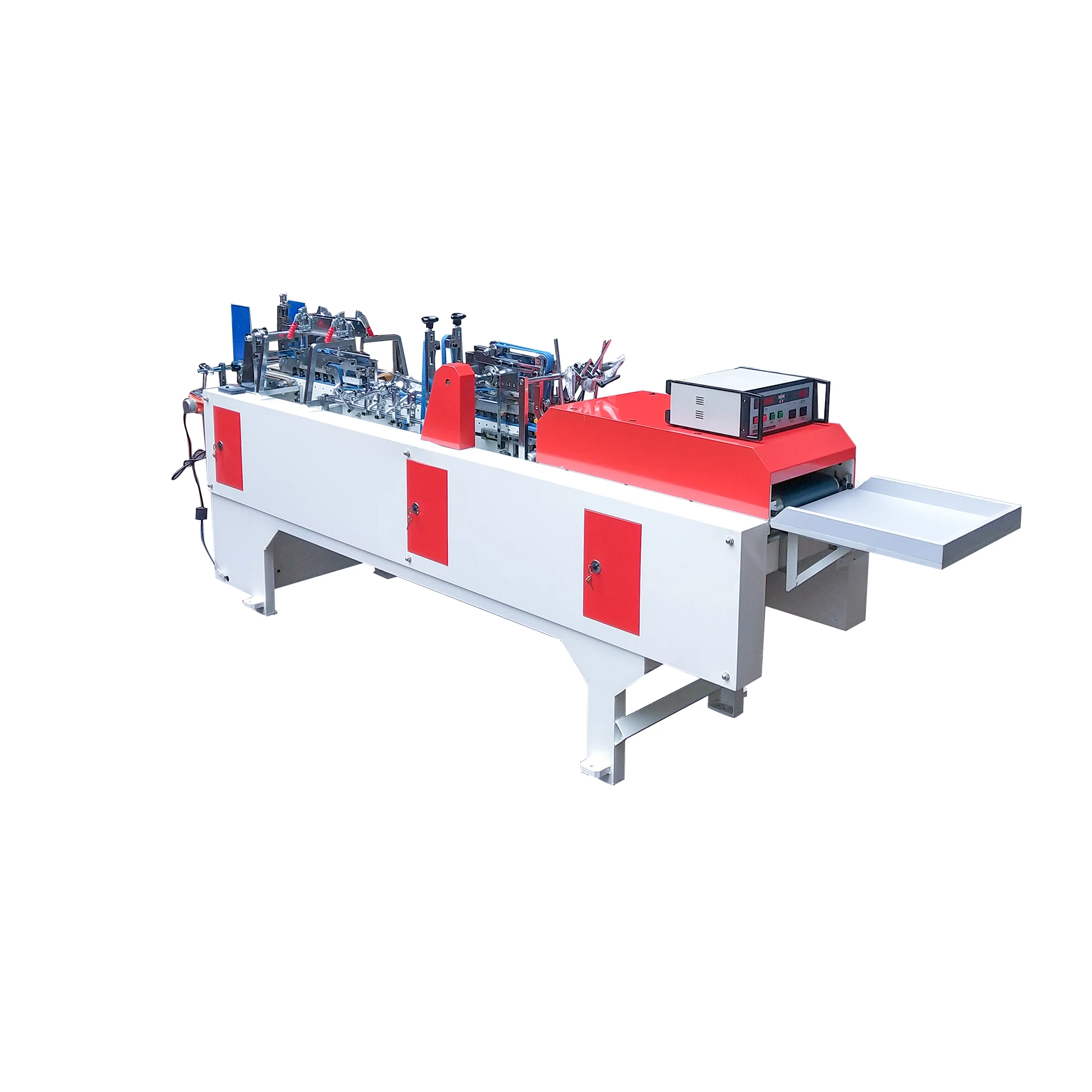 ZH-500 China corrugated box Mini Semi-auto Carton Box fully functional Folder Gluer Machine