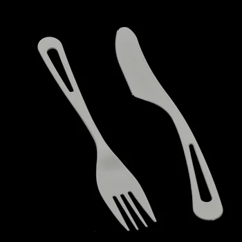 Custom Logo Bulk Package CPLA PLA Knife Fork Spoon Biodegradable Disposable Cutlery Set