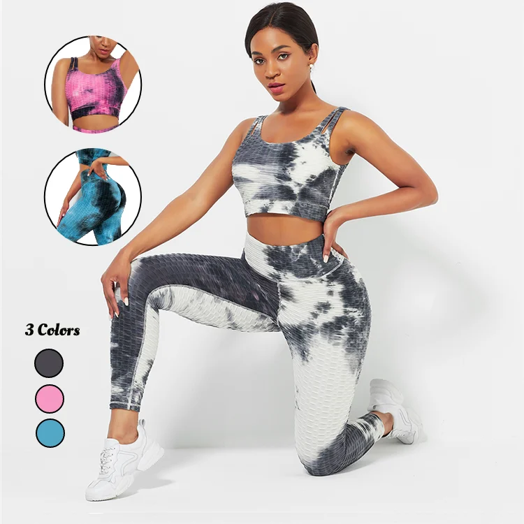  Тренажерный зал Ropa deportiva Mujer «вареный»; Комплект из 2 предметов; Топ и шортики женский спортивный костюм 2021 тренировки наборы для ухода за кожей тренажерный милый