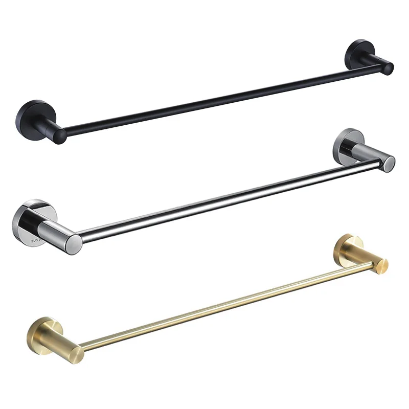 Bangqi Hotel Black and Silver Stainless Steel Towel Rack Copper Bathroom Accessories for Door Use