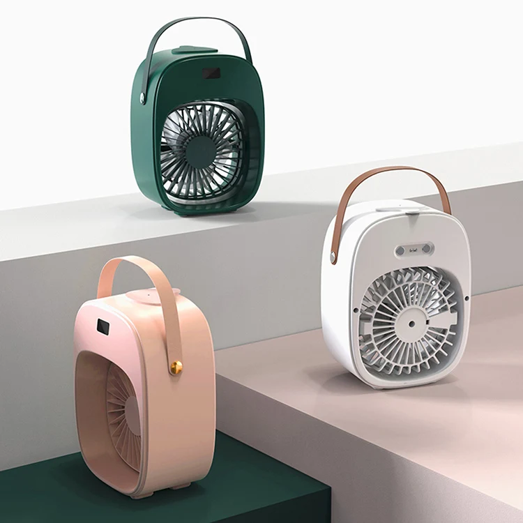 IMYCOO New digital display 3600 mAh battery mini portable spray fan USB rechargeable table fan