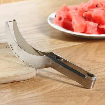 Kitchen accessories spoon stainless steel watermelon slicer knife cutter to nuclear fruit and vegetable