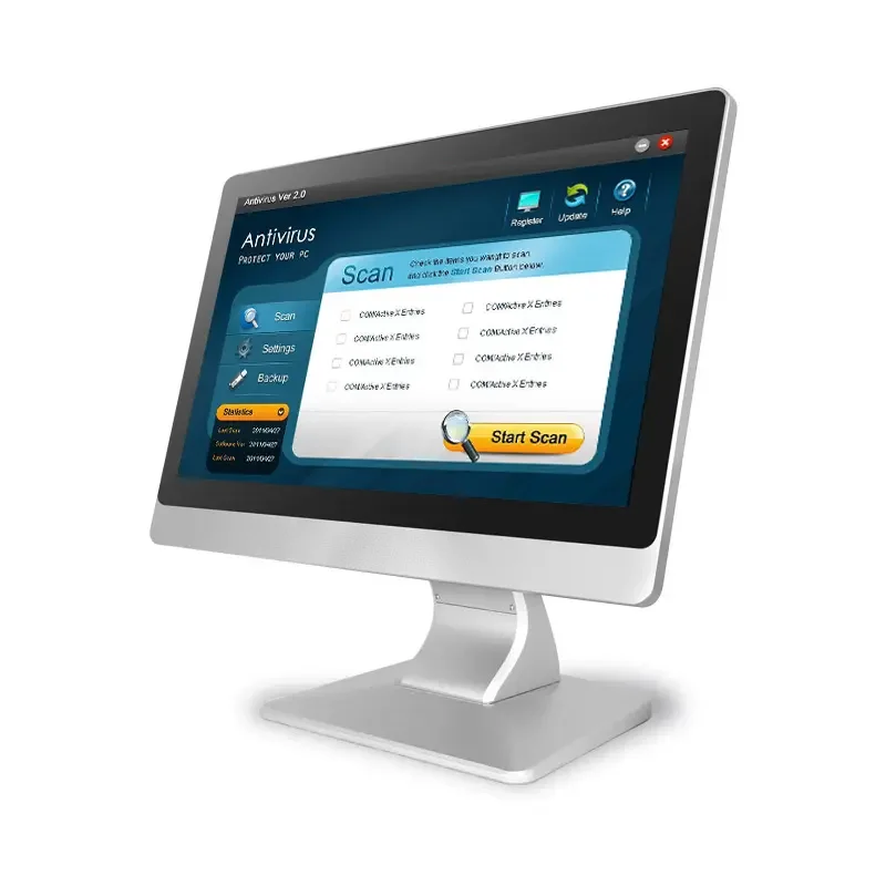 19 22 32 43 Inch Full HD 500nits PCAP Touchscreen Rugged LCD Monitors All In One Pc IP65 Industrial Touch Screen Monitor