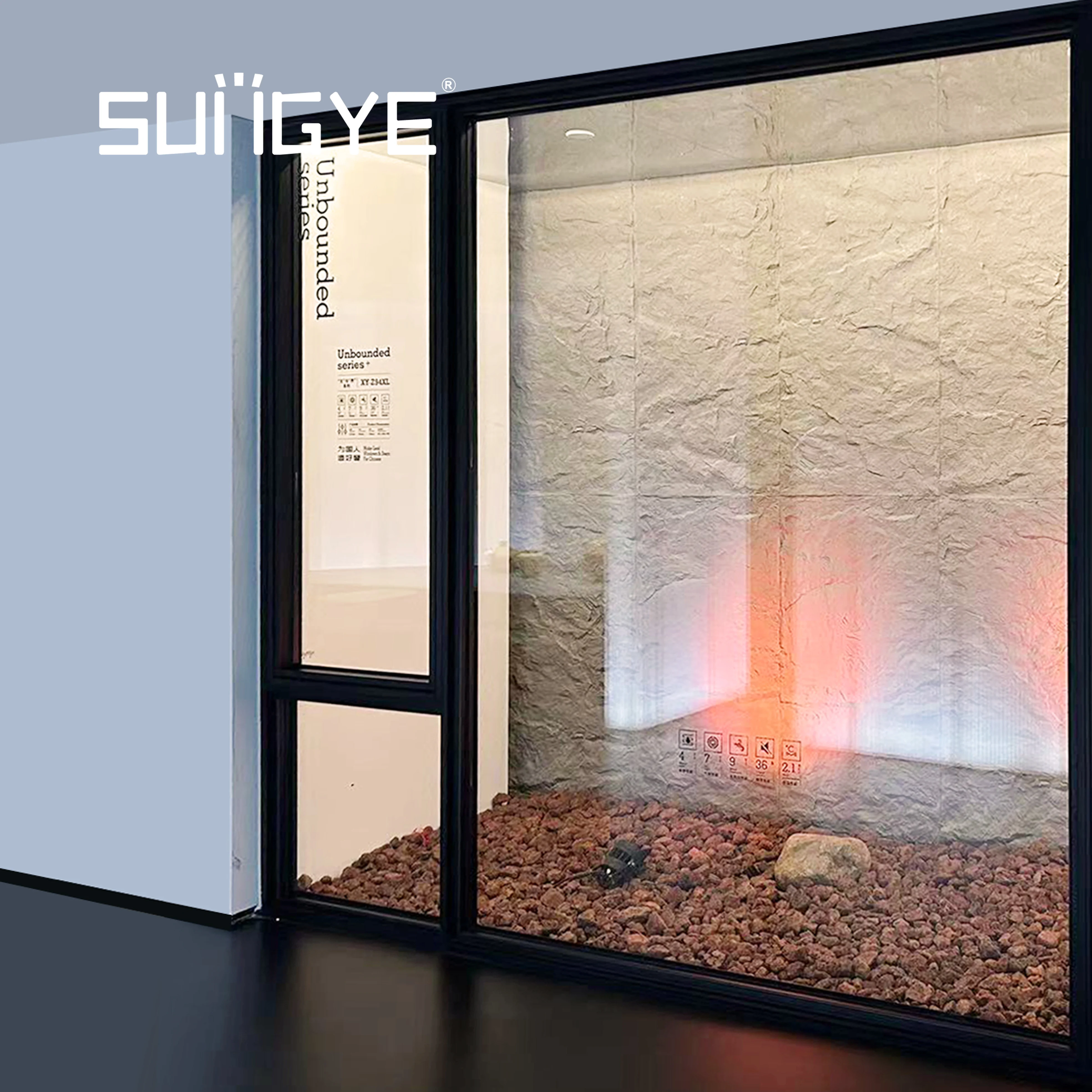 SUNGYE NFRC Certificate Double Glazing Tempered Glass Triple Glazed Aluminium Tilt and Turn Casement Windows