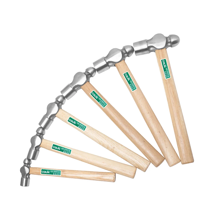 Round Forged Hammer With Wooden Handle Carpentry Installation Hammer Domestic Percussion Hammer