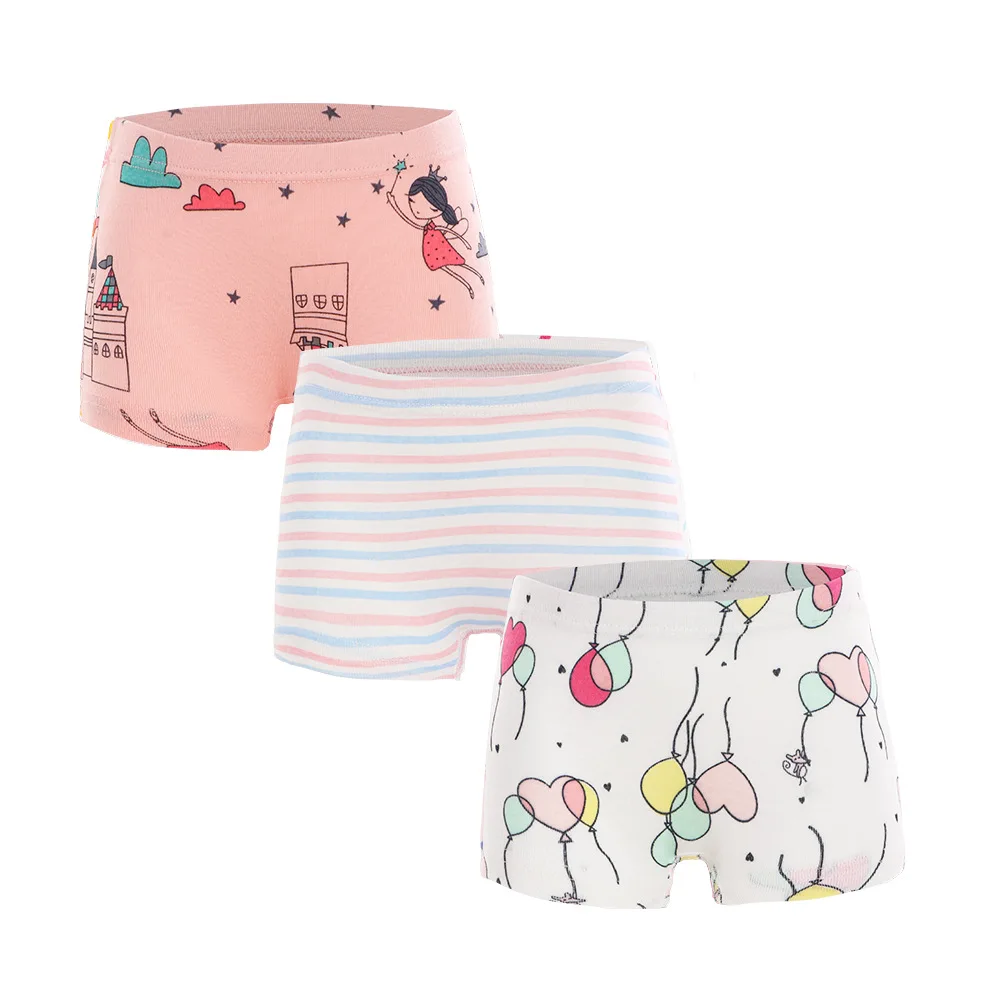 Wholesale Cute Cartoon Cotton Boxer Shorts for Kids Underwear Little Girls Kids Panties