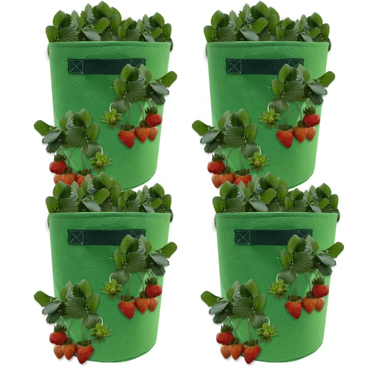 Heavy Duty Aeration Thickened Container Non Woven Fabric Pots Plant Grow Bags Non-woven Felt Grow Pot