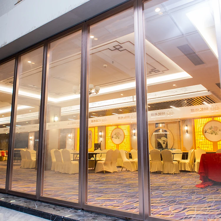 Wholesale Single Glass Mobile Partition Decorative Glass Partition Wall For Restaurant