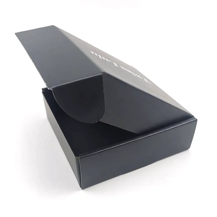 Hot Selling Black Kraft Packaging Corrugated Paper Cardboard Postal Mailer Subscription Shipping Box for Clothes Shoes Cosmetic