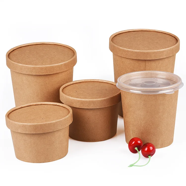2100ml Rectangle chicken recyclable biodegradable boxes disposable brown kraft paper takeout food paper box with clear window