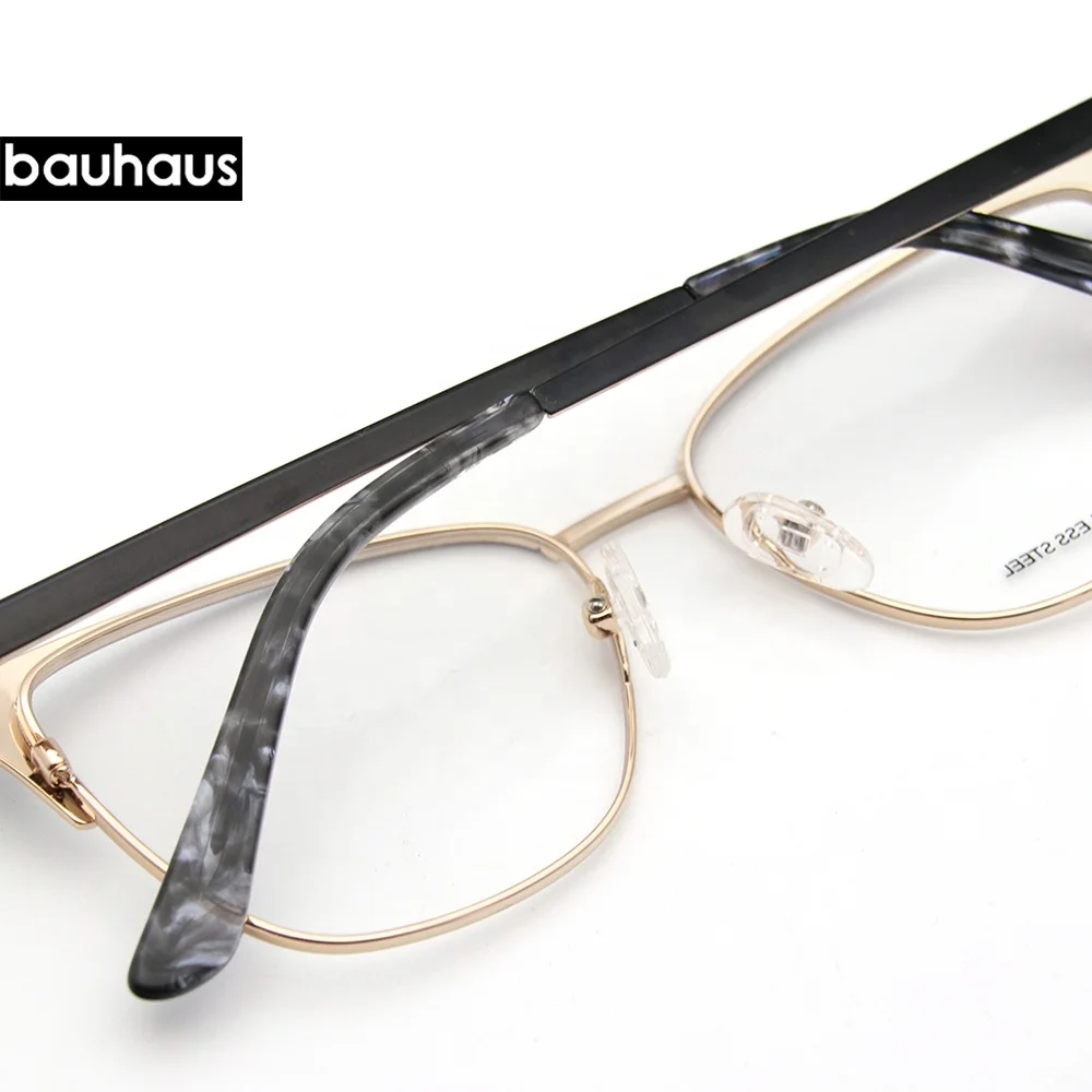 9469 Wholesale Warehouse High End Retro Nickle Free Stainless Steel Metal Eyeglasses Frame