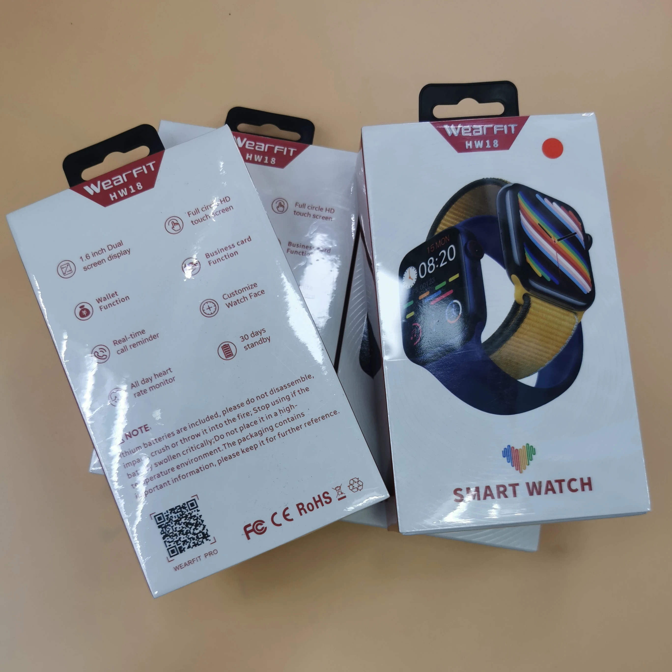 
Hw18 Smartwatch Bt 5.2 Call Multi-dial Custom Wallpaper Series 7 Wearfit Pro App Heart Rate Sport Smart Phone Watch Hw18 For Ios 