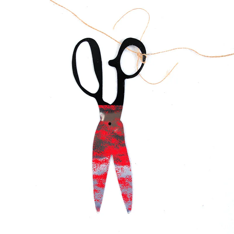 Halloween paper blood weapon knifes banner decoration