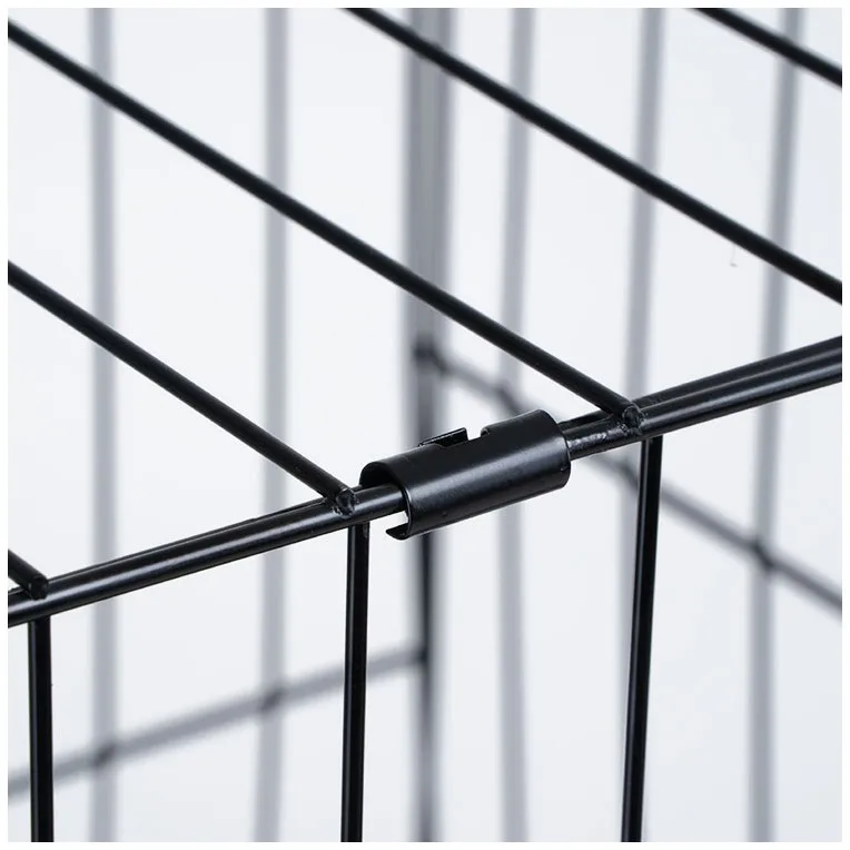 S M L XL XXL Steel Wires  Pet Dog  Cat Cage Metal Dog Crate Wholesale