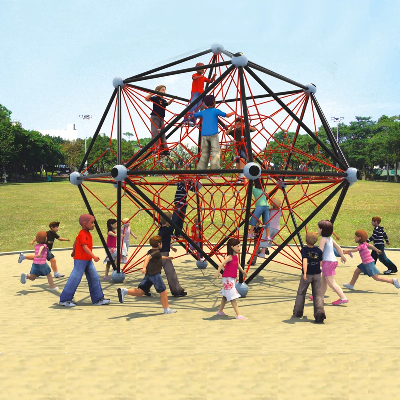 extreme climbing facilities and cables jungle gym children jumping climbing sports outdoor play for parks