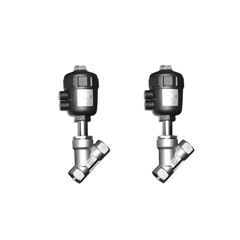 AIR,DN15,STANDARD TYPE,CF8,304,THREADED,BSP,PTFE,DOUBLE-ACTING,THREAD PNEUMATIC ANGLE SEAT VALVE