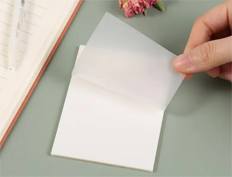 3x3 inch clear note paper Clear Note paper Waterproof natural note paper school tool