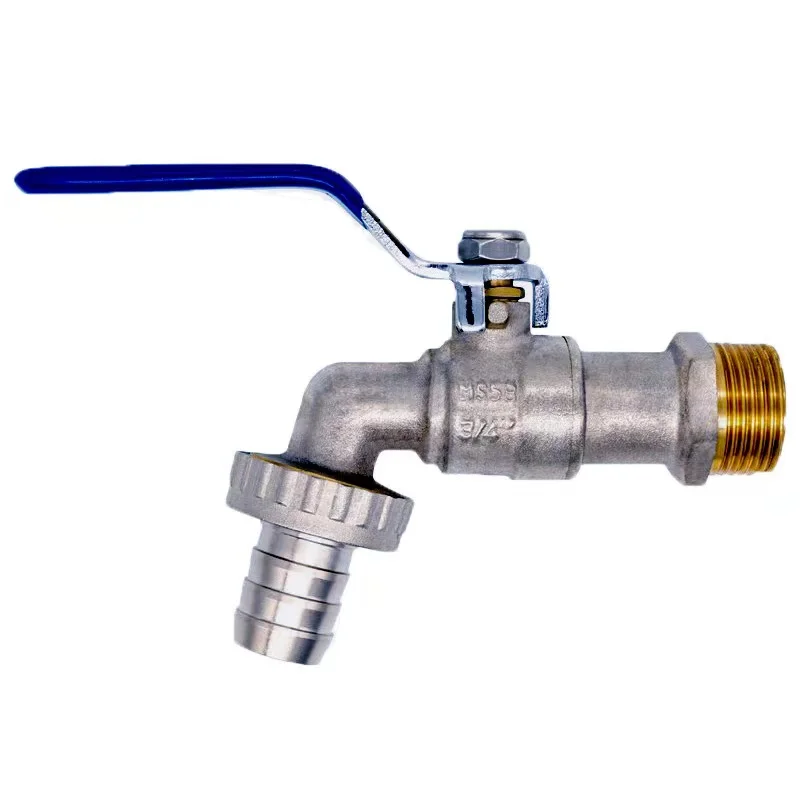 Nickel Plating Chormed Coated Brass Water Faucet Sanitary Wares Bathroom