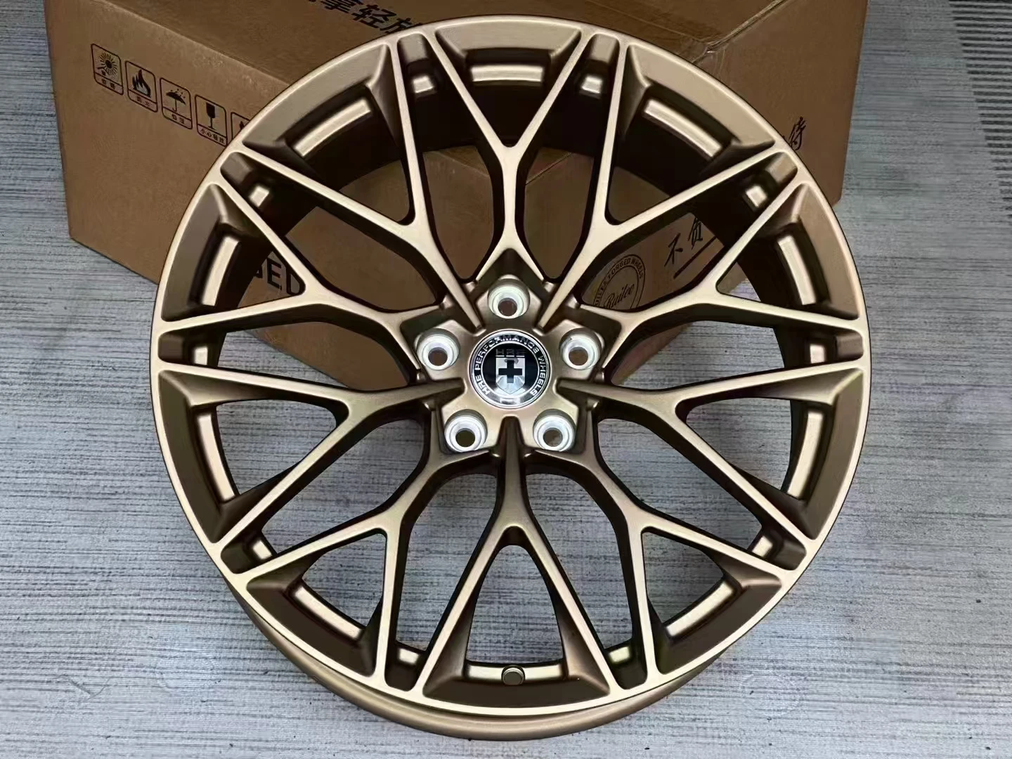 gold plated forged wheels concave rims Chrome wheel