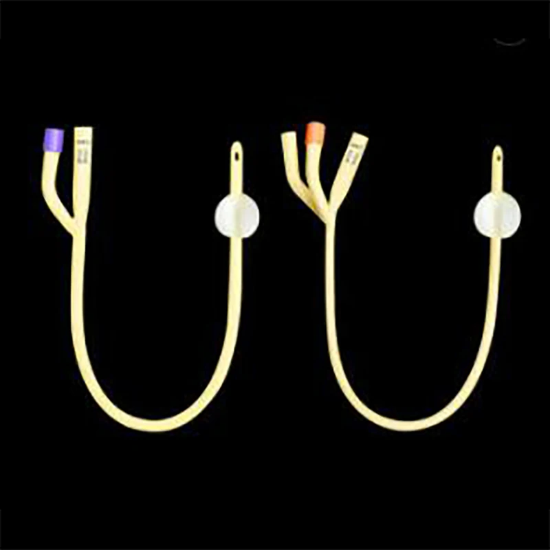Medical Disposable Latex Silicone Urethral Catheter Double Lumen Urinary Foley Urine Catheters Lubricath Catheter For Male