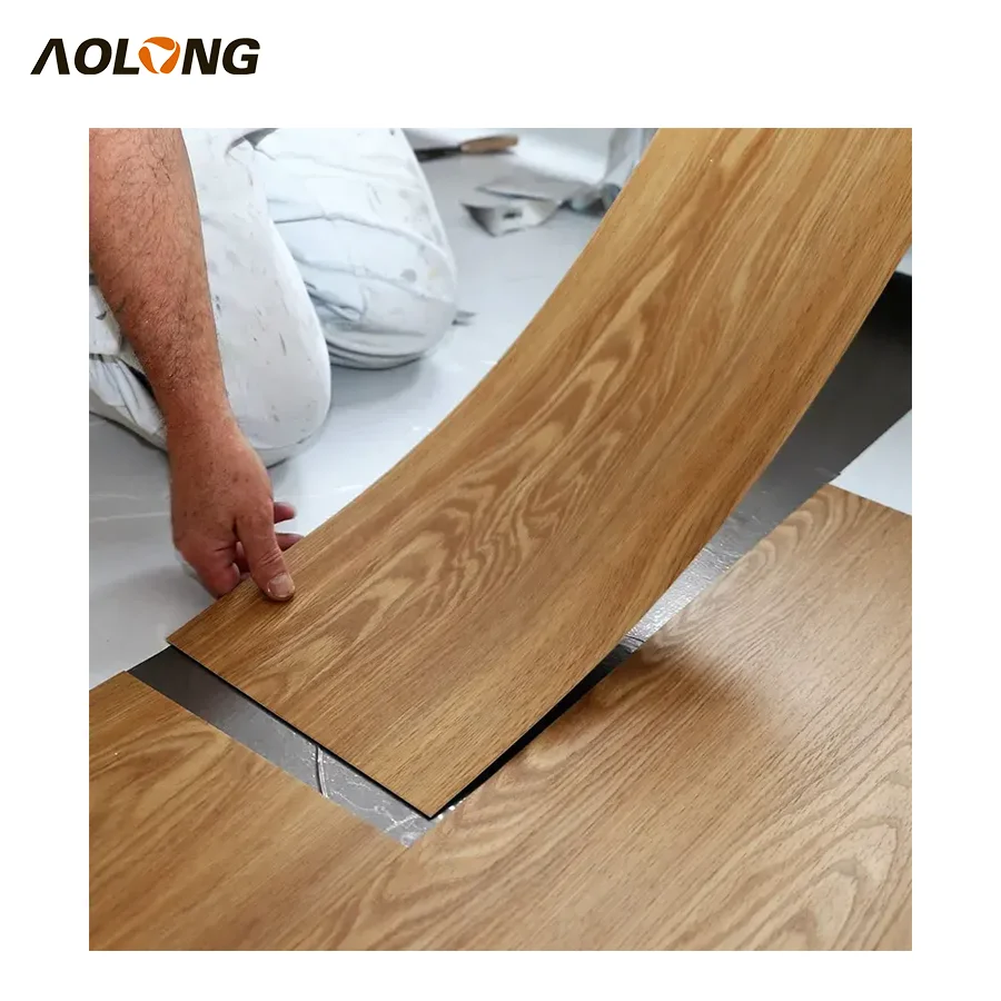 AOLONG Fashionable Self Adhesive LVT Floor PVC Flooring And LVT SPC Plastic Floor Tile For Home Decoration