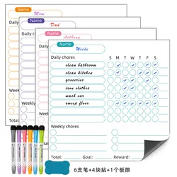 Wholesale custom magnetic calendar fridge magnet whiteboard magnetic chore chart whiteboard dry erase board