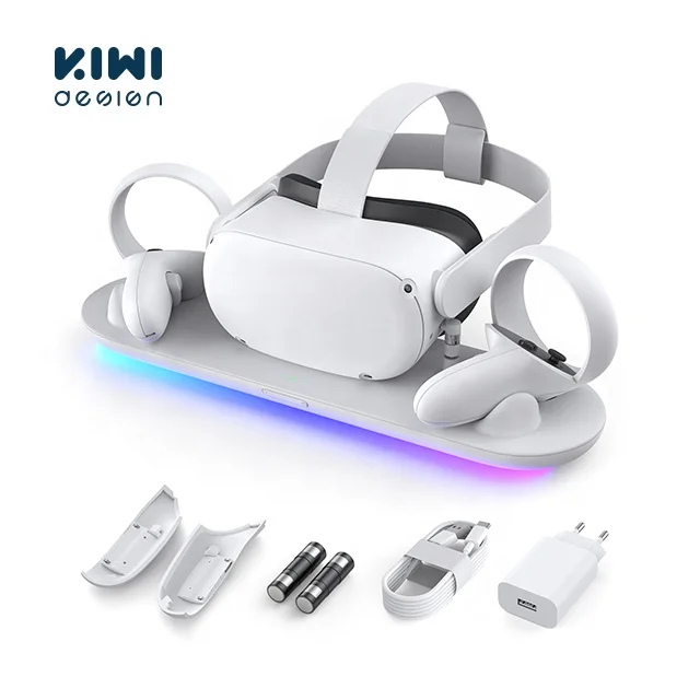 KIWI design VR Charging Dock for Oculus Meta Quest 2 Charging Station Stand For Quest 2