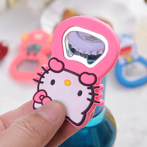 Creative Cartoon Bottle Opener Multi-Functional Silicone Funny Magnet Refrigerator Sticker Beer Wine Opener