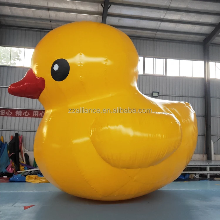 giant inflatable cartoon yellow duck PVC cartoon duck high=5m factory supply comercial renting