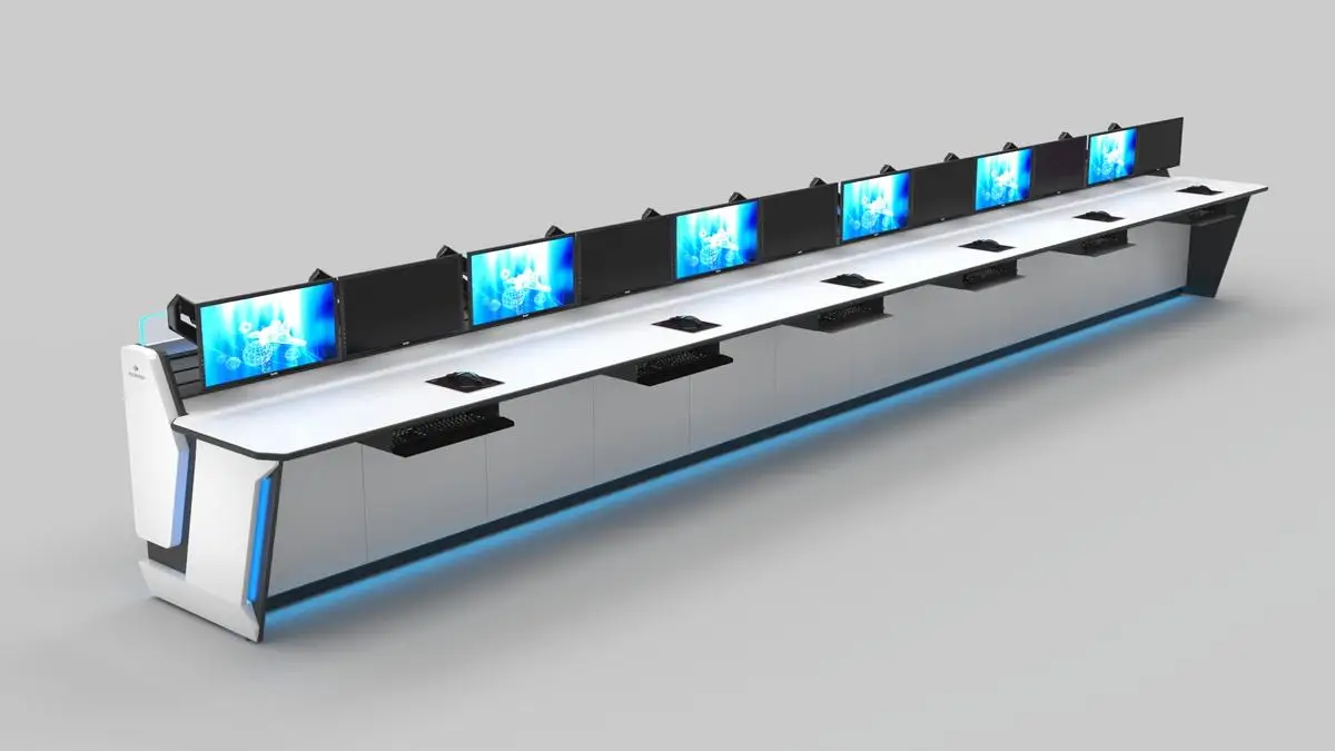 Kesino multi-functional high quality control room console can be custom in size and shape suitable for SOC/ATC/SOC consoles