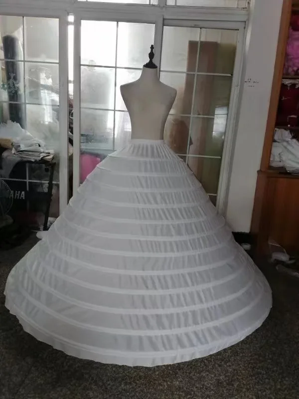 White New 12 Steel Ring Diameter 180cm Large Size Puffy Skirt Wedding Dress Petticoats Underskirt for Wedding Accessories