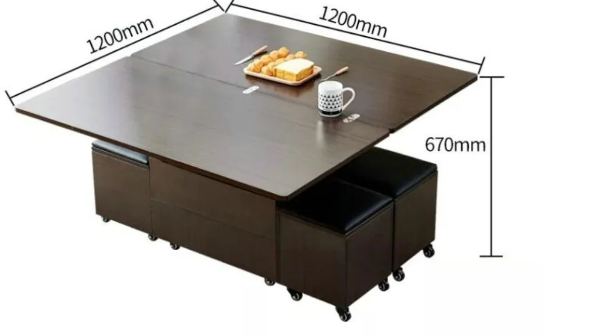 2 in 1 convertible coffee table to dining table transformer table
