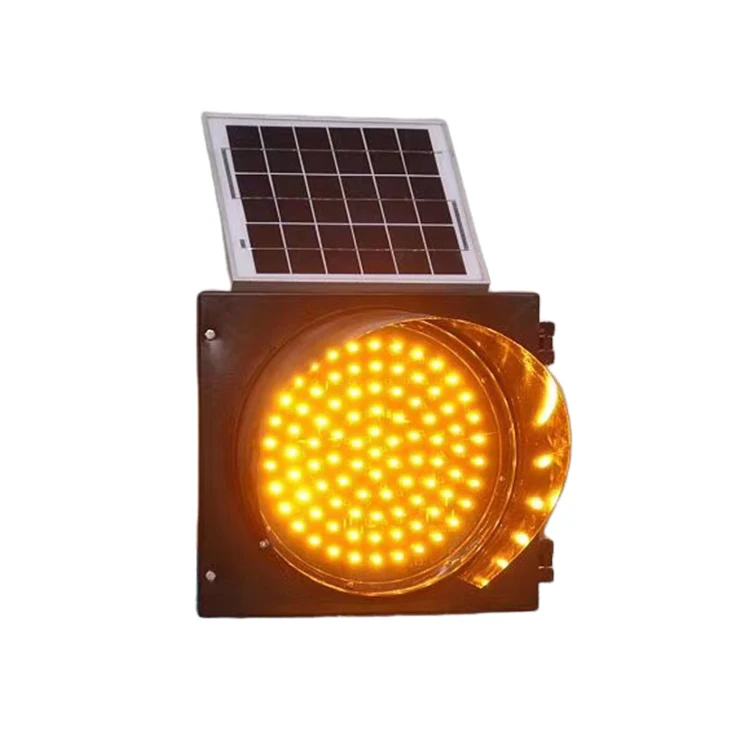 Solar Powered LED Traffic Sign Flashing Red Green and Yellow Light Traffic Warning Product traffic sign