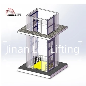 Guide rail warehouse lift platform hydraulic freight elevator Hydraulic cargo elevator lift with good price