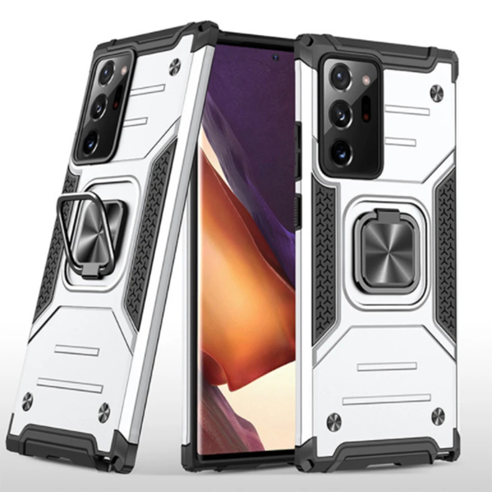 Armor magnetic suction ring four corner anti drop mobile phone case, suitable for Samsung M30S/M21/M31 protective case