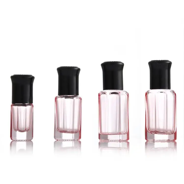 
9ML New style octagonal shape empty glass bottle attar perfume oil roll bottle 