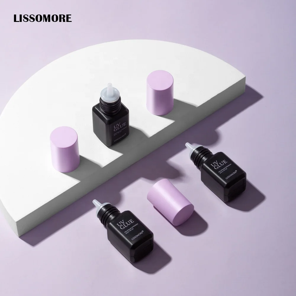 LISSOMORE Professional Waterproof UV Eyelash Glue for Eyelashes Extension Lash Extension Adhesive