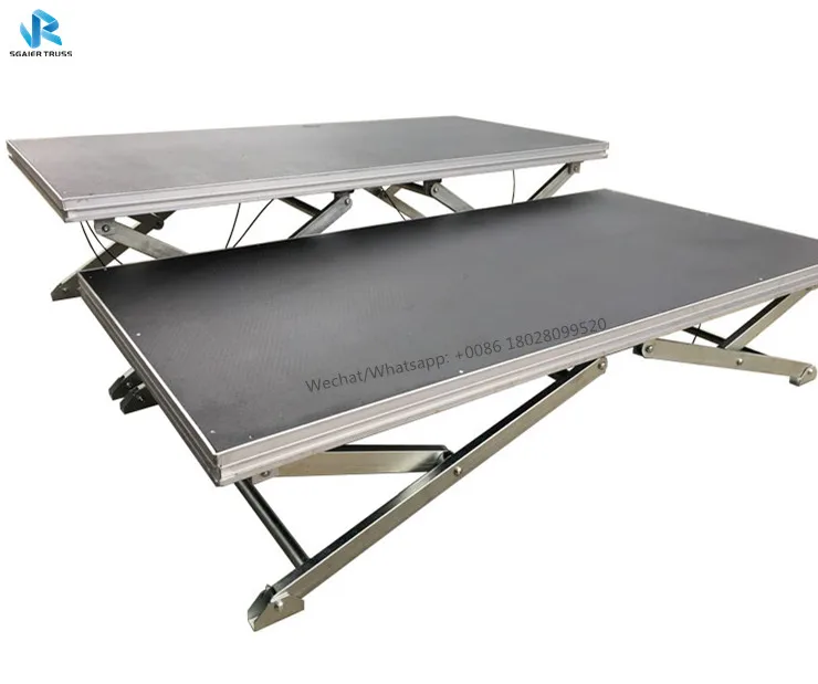 2M x 1M Heavy Duty Portable Stage - Scissor Platform (Adjustable to 5 positions)
