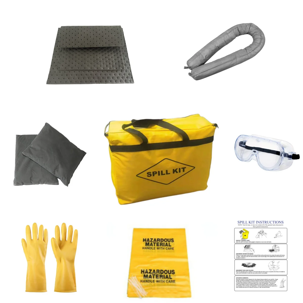Professional Industrial Chemical Spill Kits 60L