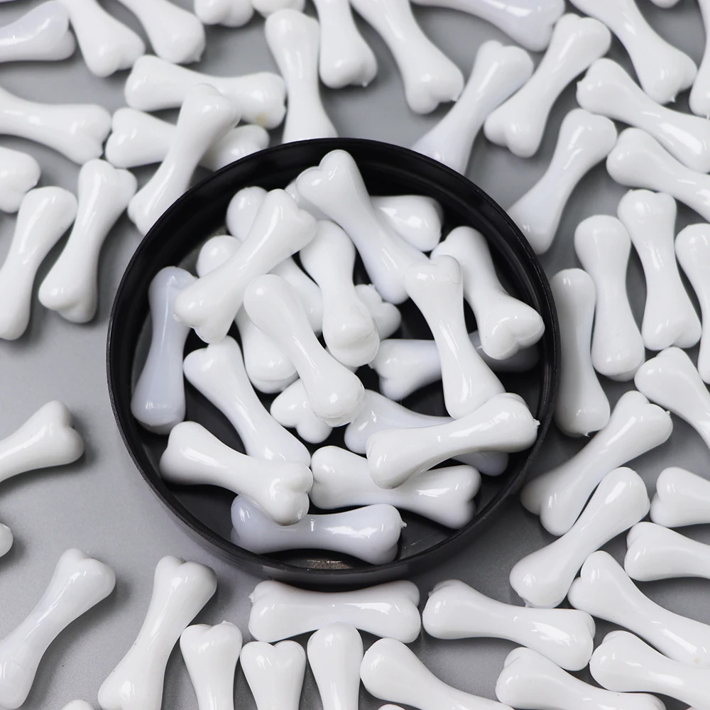 500PCS Wholesale Halloween Supplies Halloween Bone Shape Props Acrylic Beads Gems Halloween Decoration Accessories