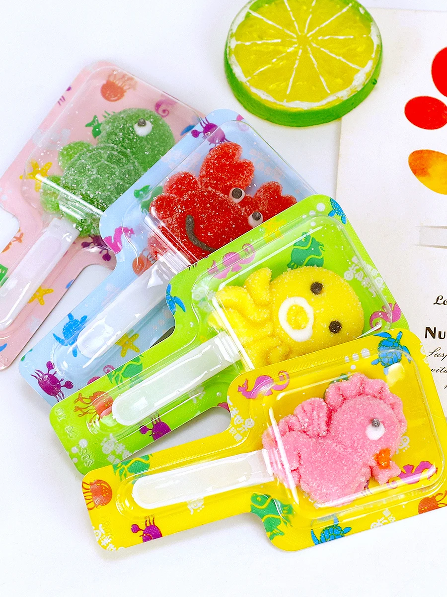 Custom Funny Turtle Crab Octopus Seahorse Seaworld Animals Gummy Jelly Candy For Kids