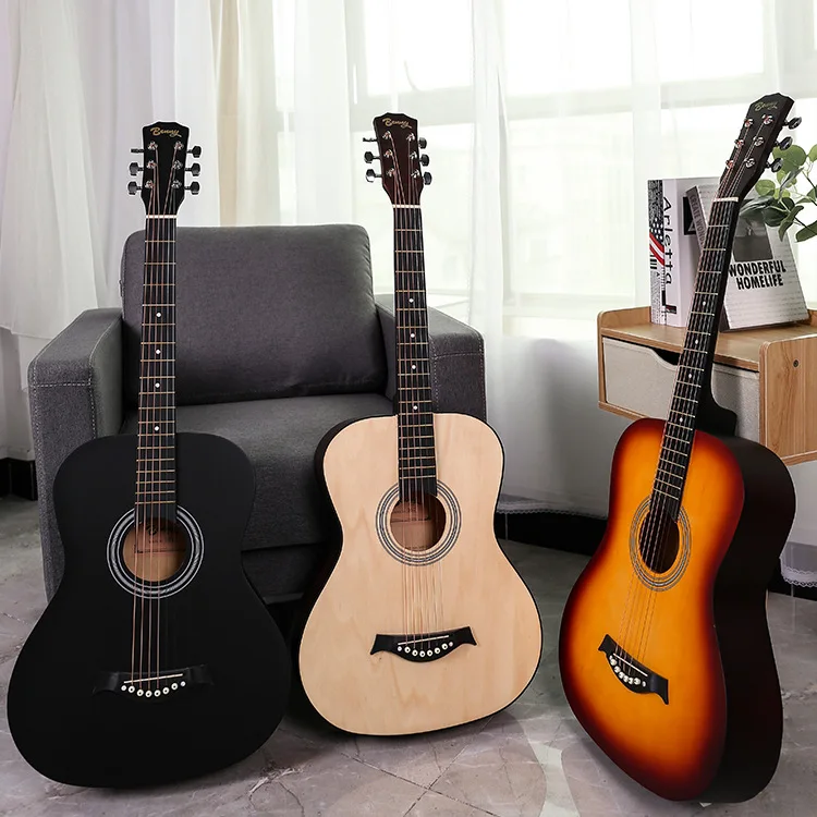 38 inch 12 fret Student Acoustic Guitar Solid Basswood body 6 string  Classical Guitar