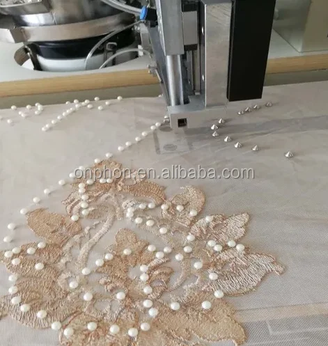 two pieces pearl shooting at one time bead fixing machine