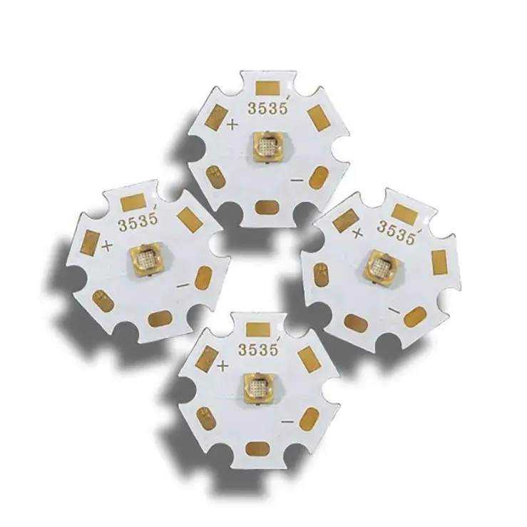Кварцевый чип YM 3 Вт SMD с медной пластиной 20 мм 3535 УФ светодиодные бусины для УФ-светодиодной лампы
