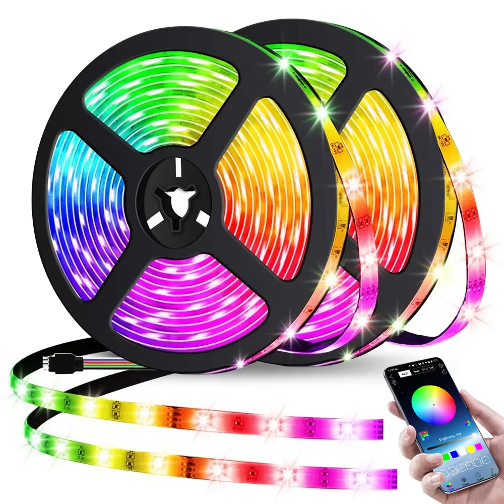 Joystar SMD 5050 RGB CCT LED Strip Light Custom Design APP Control LED Strip With Bluetooth